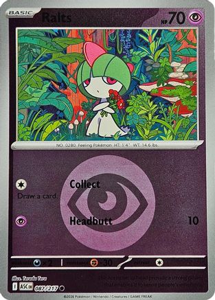 Ralts (Energy Symbol Pattern) (87) - ME Ascended Heroes Reverse Holofoil - Common