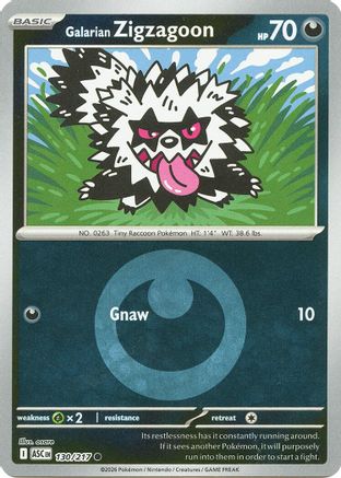 Galarian Zigzagoon (Energy Symbol Pattern) (130/null) - ME Ascended Heroes Reverse Holofoil - Common