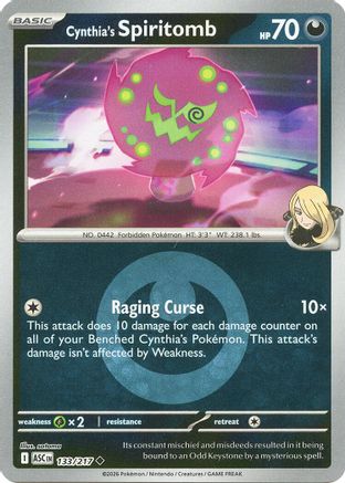 Cynthia's Spiritomb (Energy Symbol Pattern) (133/217) - ME Ascended Heroes Reverse Holofoil - Uncommon