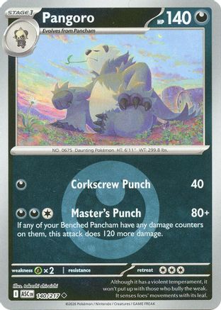 Pangoro (Energy Symbol Pattern) (140/null) - ME Ascended Heroes Reverse Holofoil - Uncommon