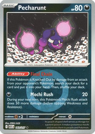 Pecharunt (Energy Symbol Pattern) (143/null) - ME Ascended Heroes Reverse Holofoil - Rare