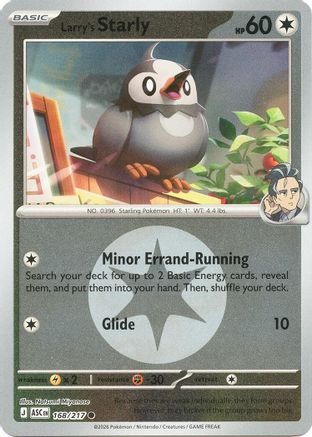 Larry's Starly (Energy Symbol Pattern) (168/null) - ME Ascended Heroes Reverse Holofoil - Common
