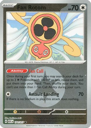 Fan Rotom (Energy Symbol Pattern) (171/217) - ME Ascended Heroes Reverse Holofoil - Common