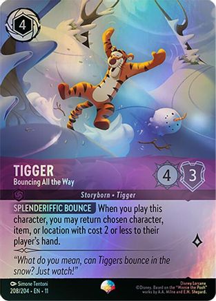 (208/204)  Tigger - Bouncing All the Way (Epic) - Winterspell  Holofoil