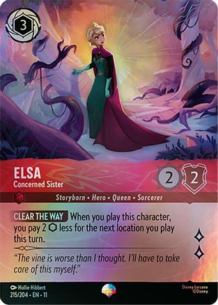 (215/204)  Elsa - Concerned Sister (Epic) - Winterspell  Holofoil