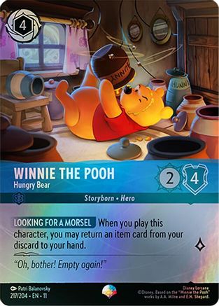 (217/204)  Winnie the Pooh - Hungry Bear (Epic) - Winterspell  Holofoil