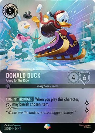 (220/204)  Donald Duck - Along for the Ride (Epic) - Winterspell  Holofoil