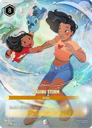 (225/204)  Raging Storm (Enchanted) - Winterspell  Holofoil