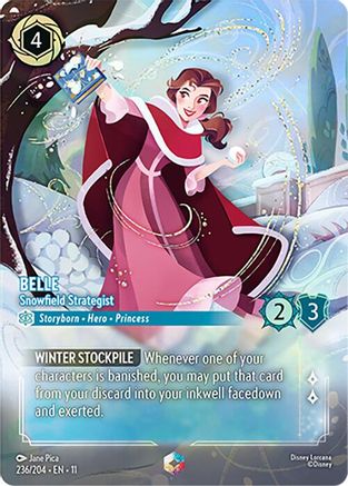 (236/204)  Belle - Snowfield Strategist (Enchanted) - Winterspell  Holofoil