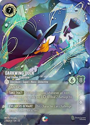 (239/204)  Darkwing Duck - Cool Under Pressure (Enchanted) - Winterspell  Holofoil