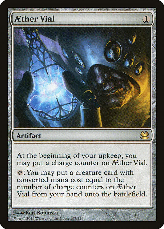 Aether Vial (MMA-197) - Modern Masters Foil