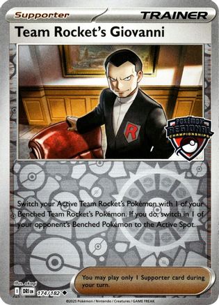 Team Rocket's Giovanni (174) - League & Championship Cards Reverse Holofoil - Uncommon