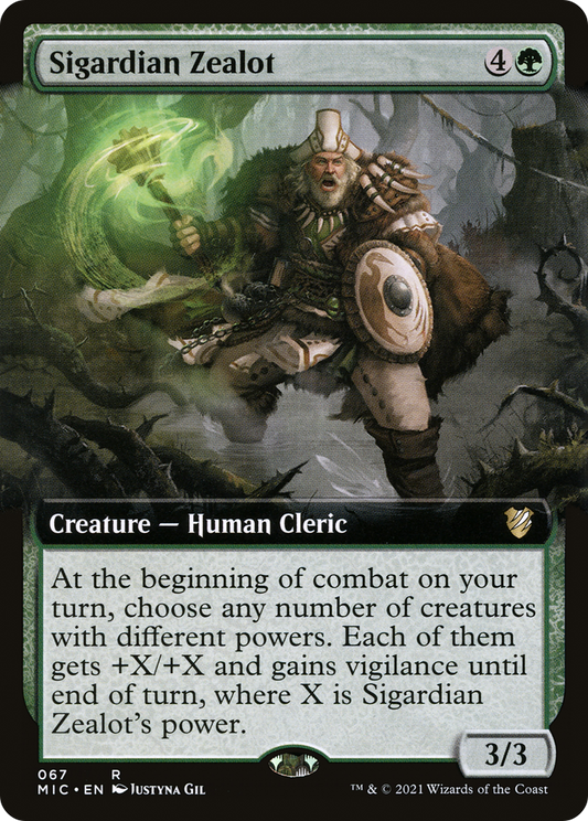 Sigardian Zealot (MIC-067) - Midnight Hunt Commander: (Extended Art)