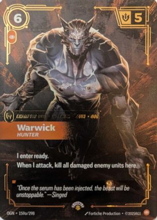 (159a/298) Warwick - Hunter - Riftbound Promotional Cards Foil