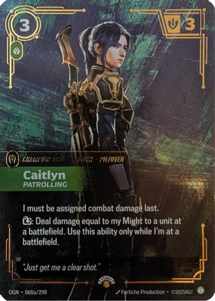 (068a/298) Caitlyn - Patrolling - Riftbound Promotional Cards Foil
