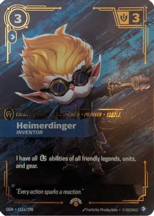 (111a/298) Heimerdinger - Inventor - Riftbound Promotional Cards Foil