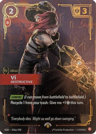 (036a/298) Vi - Destructive - Riftbound Promotional Cards Foil