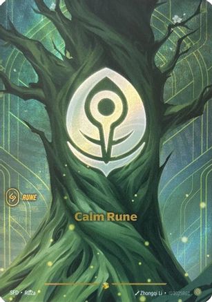 (R02a) Calm Rune (Alternate Art) - Spiritforged Foil