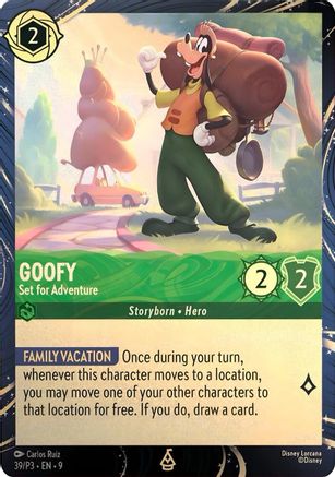 (039)  Goofy - Set for Adventure - Disney Lorcana Promo Cards  Holofoil