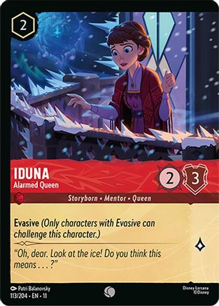 (113/204)  Iduna - Alarmed Queen (Foil) - Winterspell  Cold Foil
