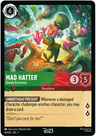 (016)  Mad Hatter - Unruly Eccentric - D23 Promos  Holofoil