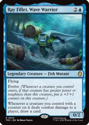 Ray Fillet, Wave Warrior (TMC-014) - Commander: Teenage Mutant Ninja Turtles Foil