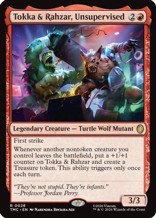 Tokka & Rahzar, Unsupervised (TMC-028) - Commander: Teenage Mutant Ninja Turtles Foil