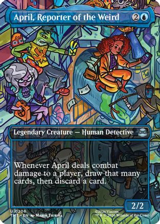 April, Reporter of the Weird (Borderless) (TMT-206) - Teenage Mutant Ninja Turtles Foil
