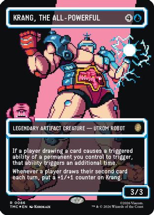 Krang, the All-Powerful (Borderless) (Surge Foil) (TMC-086) - Commander: Teenage Mutant Ninja Turtles Foil