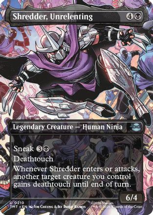 Shredder, Unrelenting (Borderless) (TMT-210) - Teenage Mutant Ninja Turtles Foil