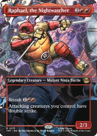 Raphael, the Nightwatcher (Borderless) (TMT-213) - Teenage Mutant Ninja Turtles Foil