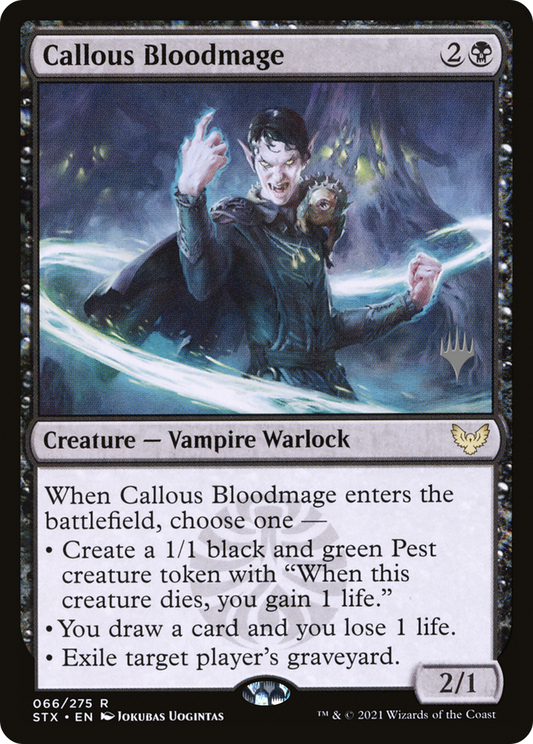 Callous Bloodmage (PPSTX-66P) - Strixhaven: School of Mages Promos Foil (Promo Pack)