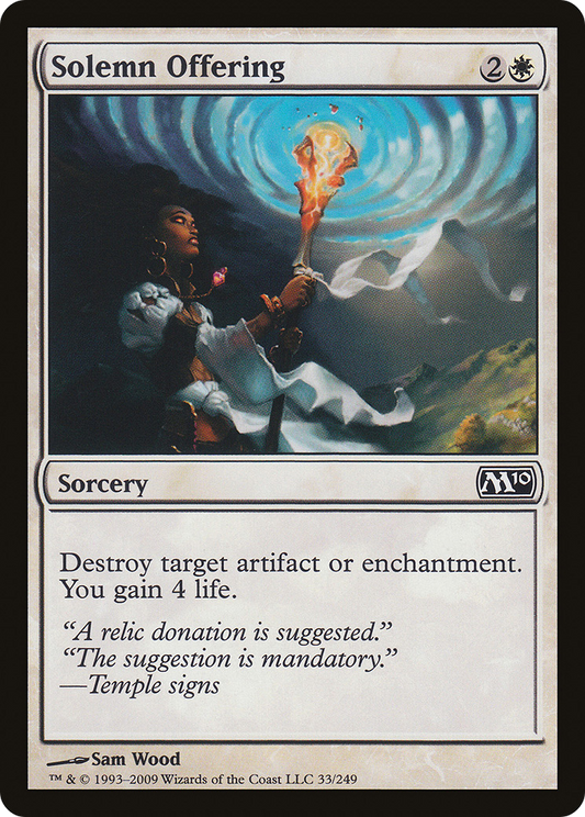 Solemn Offering (M10-033) - Magic 2010 Foil