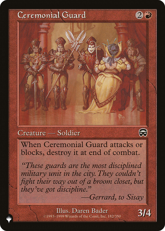 Ceremonial Guard (LIST-MMQ-182) - The List