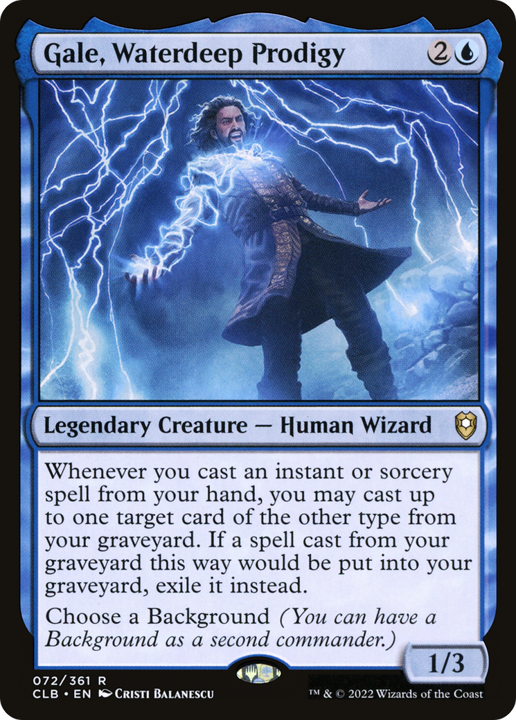 Gale, Waterdeep Prodigy (CLB-072) - Commander Legends: Battle for Baldur's Gate Foil