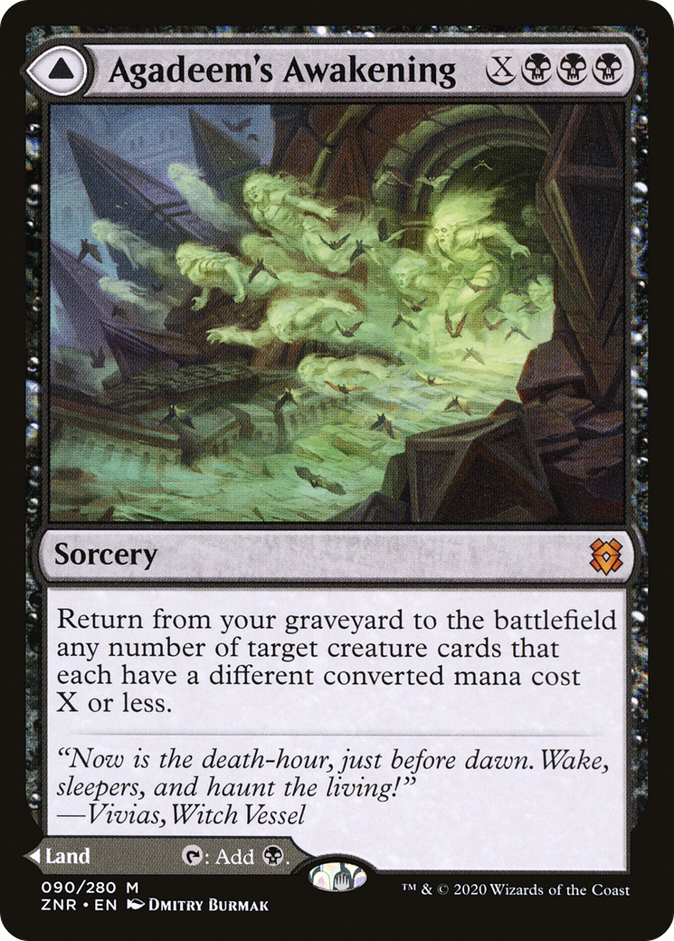 Agadeem's Awakening // Agadeem, the Undercrypt (ZNR-090) - Zendikar Rising Foil