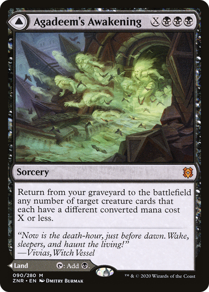 Agadeem's Awakening // Agadeem, the Undercrypt (ZNR-090) - Zendikar Rising Foil