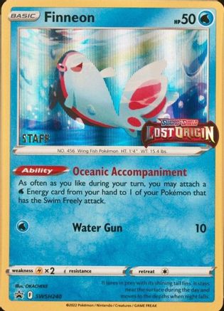 Finneon (Prerelease Staff) (SWSH240) - SWSH Sword & Shield Promo Cards Holofoil - Promo