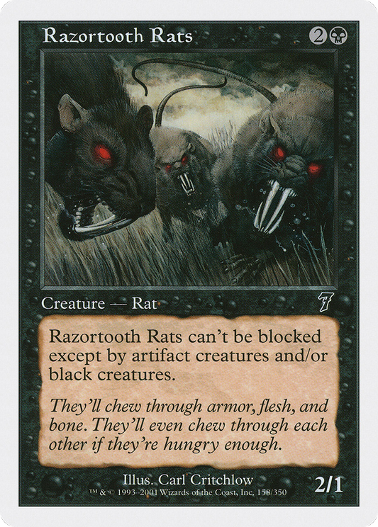 Razortooth Rats (7ED-158) - Seventh Edition