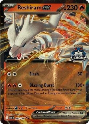 Reshiram ex (Great Ball League) (20) - League & Championship Cards Holofoil - Double Rare