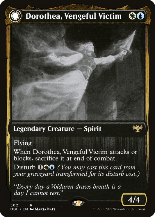 Dorothea, Vengeful Victim // Dorothea's Retribution (DBL-502) - Innistrad: Double Feature: (Double Faced Transform) Foil