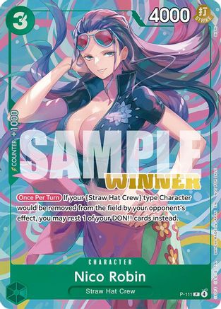 (P-111) Nico Robin (Heroines Battle Winner Pack) - One Piece Promotion Cards Foil