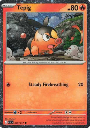 Tepig (Cosmos Holo) (29/217) - Miscellaneous Cards & Products Holofoil - Common