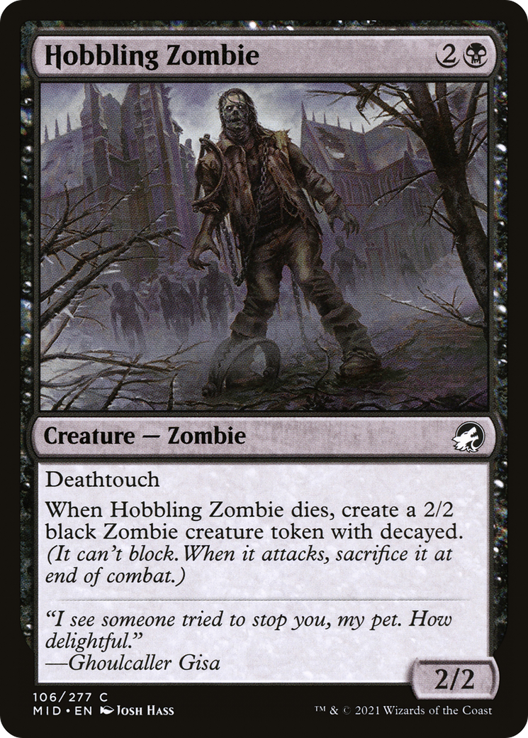 Hobbling Zombie (MID-106) - Innistrad: Midnight Hunt Foil