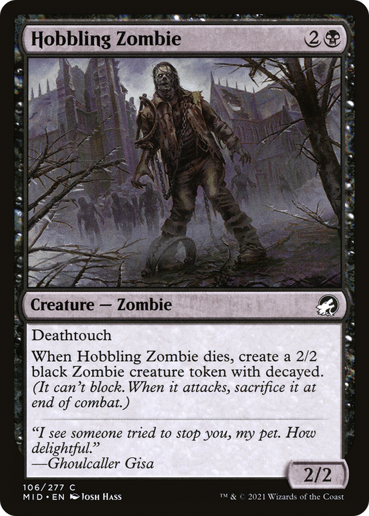 Hobbling Zombie (MID-106) - Innistrad: Midnight Hunt Foil