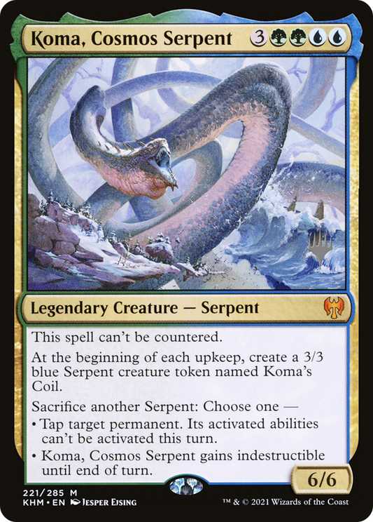 Koma, Cosmos Serpent (PKHM-221P) - Kaldheim Promos Foil