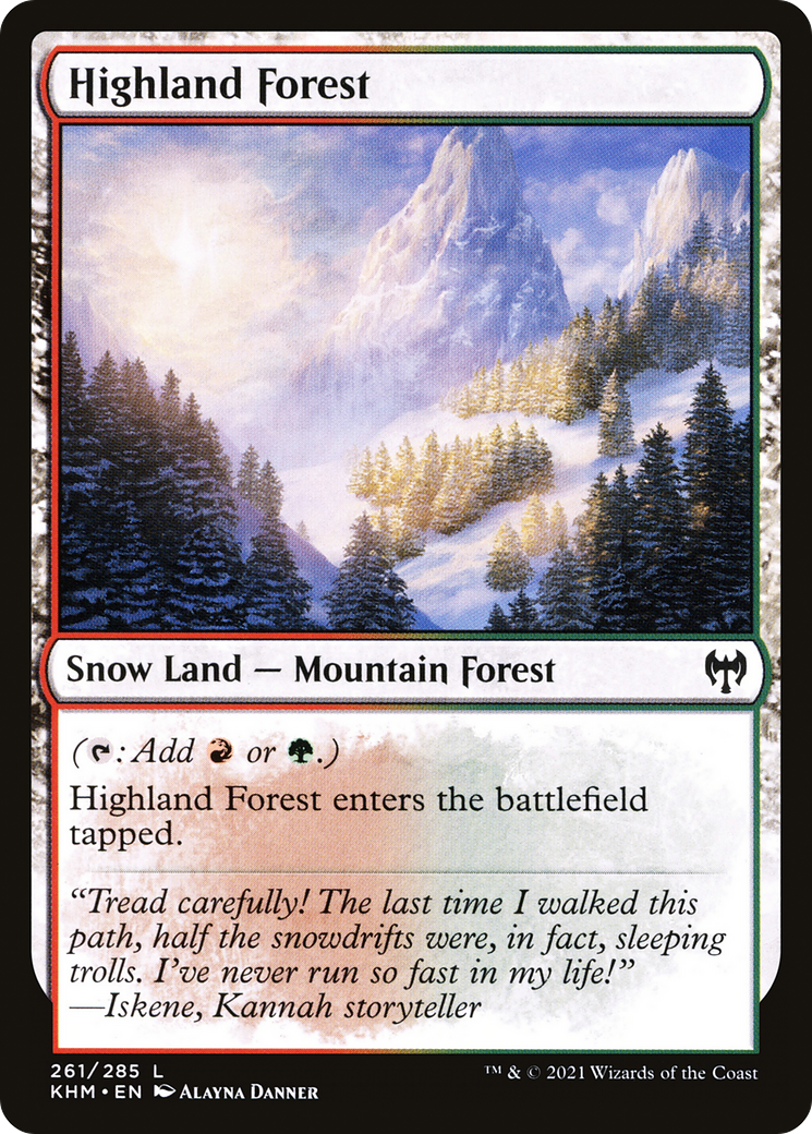 Highland Forest  (KHM-261) - Kaldheim: (snow) Foil