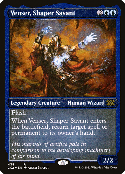 Venser, Shaper Savant (2X2-435) - Double Masters 2022 Etched Foil