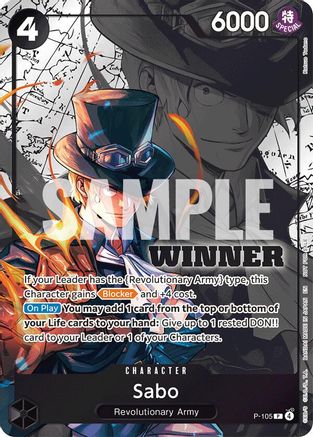(P-105) Sabo (Winner Pack 2026 Vol. 2) - One Piece Promotion Cards Foil