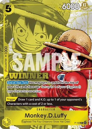 (P-106) Monkey.D.Luffy (Winner Pack 2026 Vol. 2) - One Piece Promotion Cards Foil